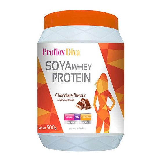 ProFlex Diva Chocalate โปรตีนถั่วเหลือง กลิ่นช็อคโกแลต ขนาด 500 กรัม ProFlex Diva Chocalate โปรตีนถั่วเหลือง กลิ่นช็อคโกแลต ขนาด 500 กรัม