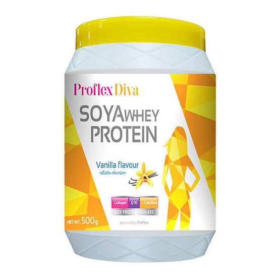 ProFlex Diva Vanilla โปรตีนถั่วเหลือง กลิ่นวนิลา ขนาด 500 กรัม ProFlex Diva Vanilla โปรตีนถั่วเหลือง กลิ่นวนิลา ขนาด 500 กรัม