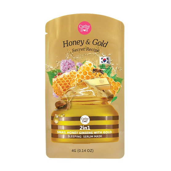 Cathy Doll 2in1 Snail honey ginseng with gold sleeping mask (12 x 4 g) Cathy Doll 2in1 Snail honey ginseng with gold sleeping mask (12 x 4 g)