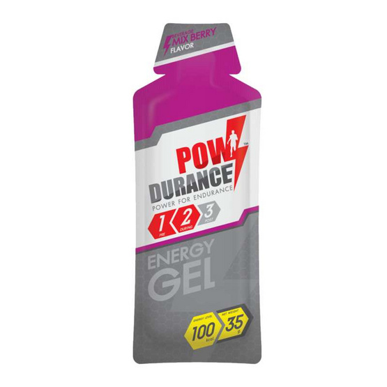 Powdurance Energy gel เอ็นเนอร์จีเจล เครื่องดื่มแบบเจล รสมิกซ์เบอร์รี่ 35 กรัม บรรจุ 12 ชิ้น/กล่อง Powdurance Energy gel เอ็นเนอร์จีเจล เครื่องดื่มแบบเจล รสมิกซ์เบอร์รี่ 35 กรัม บรรจุ 12 ชิ้น/กล่อง