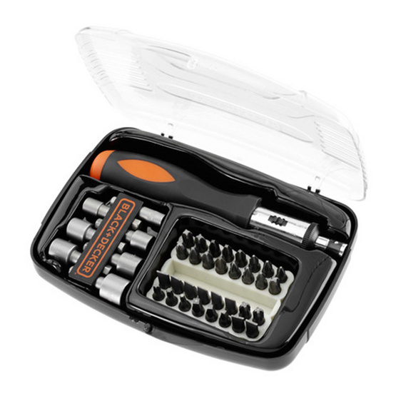 BLACK&DECKER ชุดไขควงเอนกประสงค์ 40 ชิ้น A7062 BLACK&DECKER ชุดไขควงเอนกประสงค์ 40 ชิ้น A7062