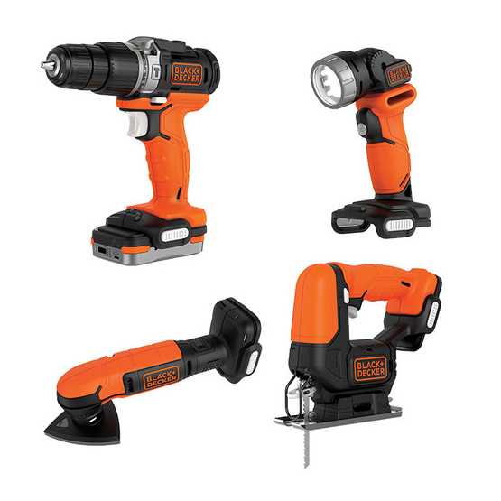 BLACK&DECKER ชุดเครื่องมือช่างไร้สาย4ชิ้น GoPak BDCK124S1S-B1 12โวลต์ BLACK&DECKER ชุดเครื่องมือช่างไร้สาย4ชิ้น GoPak BDCK124S1S-B1 12โวลต์