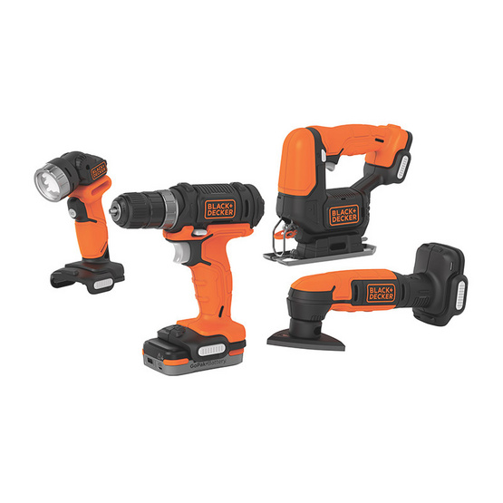 BLACK&DECKER ชุดเครื่องมือช่างไร้สาย4ชิ้น GoPak BDCK124S1S-B1 12โวลต์ BLACK&DECKER ชุดเครื่องมือช่างไร้สาย4ชิ้น GoPak BDCK124S1S-B1 12โวลต์