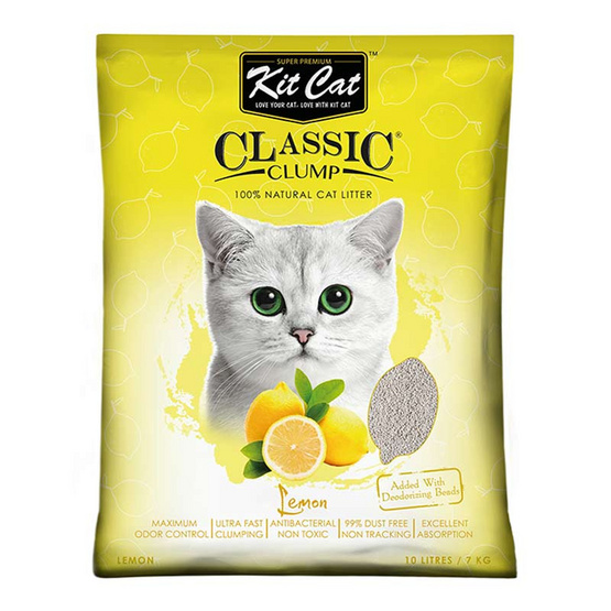 Kit Cat ทรายแมว สูตร Lemon 10 ลิตร Kit Cat ทรายแมว สูตร Lemon 10 ลิตร