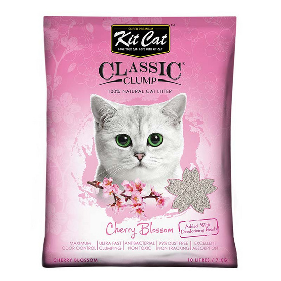 Kit Cat ทรายแมว สูตร Sakura 10 ลิตร Kit Cat ทรายแมว สูตร Sakura 10 ลิตร