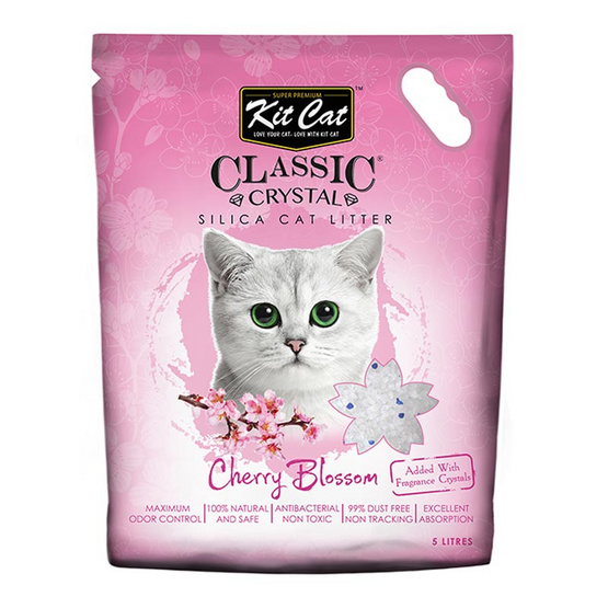 Kit Cat ทรายแมวคริสตัล สูตร Sakura 5 ลิตร Kit Cat ทรายแมวคริสตัล สูตร Sakura 5 ลิตร