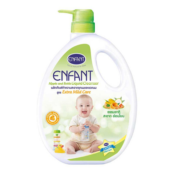 Enfant ทำความสะอาดจุกนมและขวดนม สูตร Extra Mild Care ขวดปั้ม 700 มล. Enfant ทำความสะอาดจุกนมและขวดนม สูตร Extra Mild Care ขวดปั้ม 700 มล.
