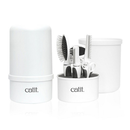 Catit ชุดแปรงขนสำหรับแมวขนกลางถึงยาว Catit ชุดแปรงขนสำหรับแมวขนกลางถึงยาว