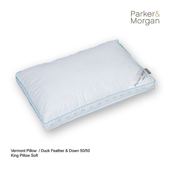 Parker & Morgan เวอร์มอนต์ หมอนขนเป็ดแท้ (50% ขนอ่อน : 50% ขนปีก) King Parker & Morgan เวอร์มอนต์ หมอนขนเป็ดแท้ (50% ขนอ่อน : 50% ขนปีก) King