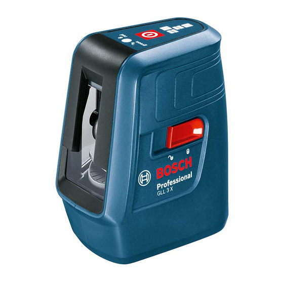 BOSCH เครื่องยิงเลเซอร์แบบเส้น รุ่น GLL 3 X BOSCH เครื่องยิงเลเซอร์แบบเส้น รุ่น GLL 3 X