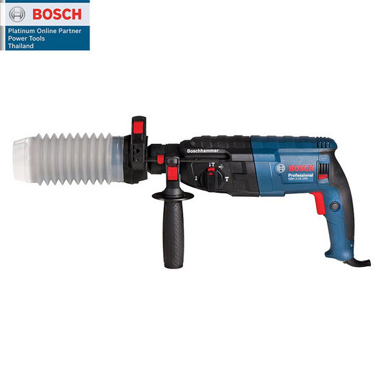 BOSCH ชุดสว่านโรตารี่ระบบ SDS-plus 24 มม. รุ่น GBH 2-24 DRE พร้อมกระบอกเก็บฝุ่น BOSCH ชุดสว่านโรตารี่ระบบ SDS-plus 24 มม. รุ่น GBH 2-24 DRE พร้อมกระบอกเก็บฝุ่น