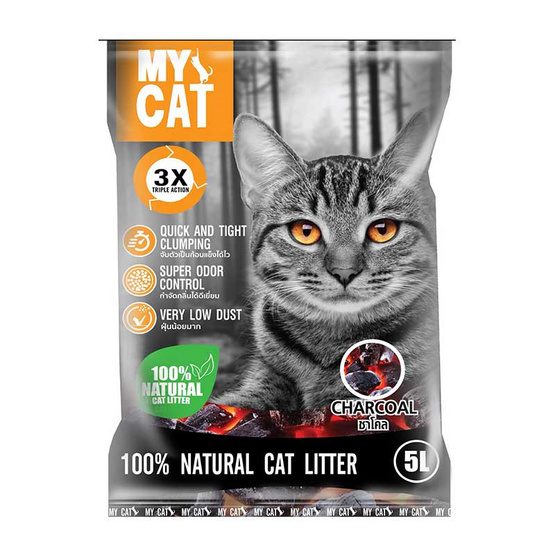 MY CAT ทรายแมวเบนโทไนท์กลนิ่ ชาโคว MY CAT ทรายแมวเบนโทไนท์กลนิ่ ชาโคว