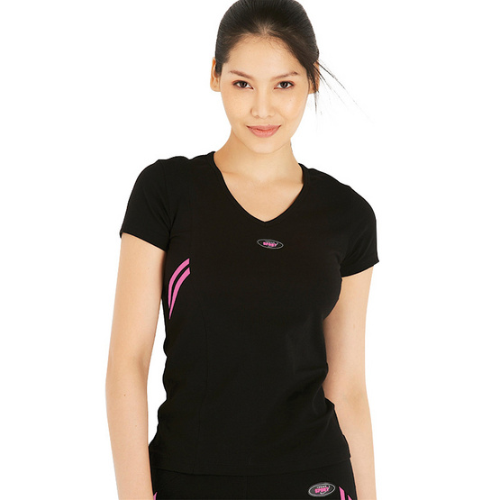 Teens Sport เสื้อฟิตเนส ออกกำลังกาย TT-59-P สีดำ-ชมพู Teens Sport เสื้อฟิตเนส ออกกำลังกาย TT-59-P สีดำ-ชมพู
