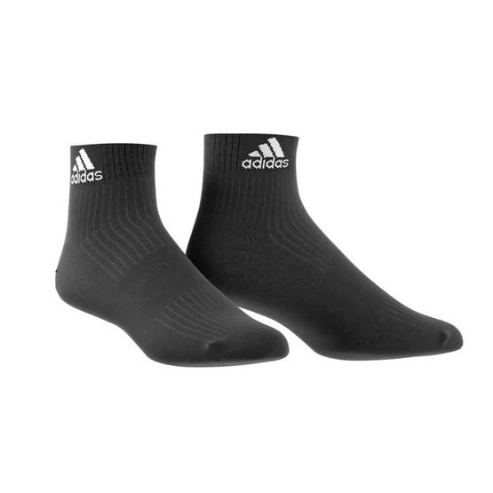 Adidas ถุงเท้า Adidas 3 Stripe Performance Ankle Half Cushioned 1 Pack AA2292 Black/White Adidas ถุงเท้า Adidas 3 Stripe Performance Ankle Half Cushioned 1 Pack AA2292 Black/White