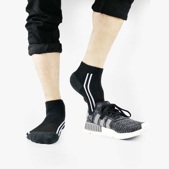 PALLY ถุงเท้า Sport Black Socks 2 Pairs Weight 90 grams Black PALLY ถุงเท้า Sport Black Socks 2 Pairs Weight 90 grams Black
