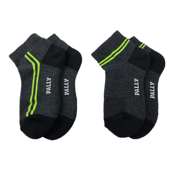 PALLY ถุงเท้า Sport Grey Socks 2 Pairs Weight 90 grams Grey PALLY ถุงเท้า Sport Grey Socks 2 Pairs Weight 90 grams Grey