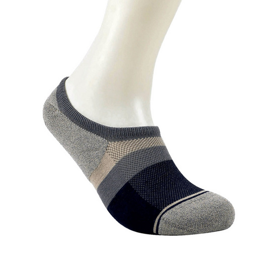 emoo ถุงเท้า Men's Premium Bamboo Seamless No Show Socks สี Light Grey emoo ถุงเท้า Men's Premium Bamboo Seamless No Show Socks สี Light Grey