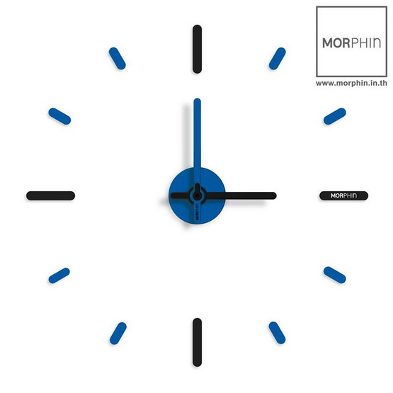 Morphin นาฬิกาไม่เจาะผนัง สีดำ-ฟ้า (Black-Blue) ขนาด 56 ซม. Morphin นาฬิกาไม่เจาะผนัง สีดำ-ฟ้า (Black-Blue) ขนาด 56 ซม.