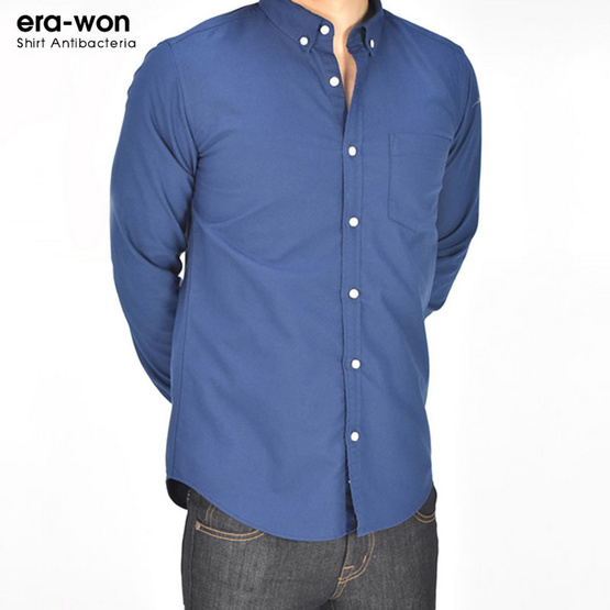 ERA-WON เสื้อเชิ้ตอ๊อกฟอร์ด (Oxford Shirt Antibacteria) 0888BW01 สี Blue Wizard ERA-WON เสื้อเชิ้ตอ๊อกฟอร์ด (Oxford Shirt Antibacteria) 0888BW01 สี Blue Wizard