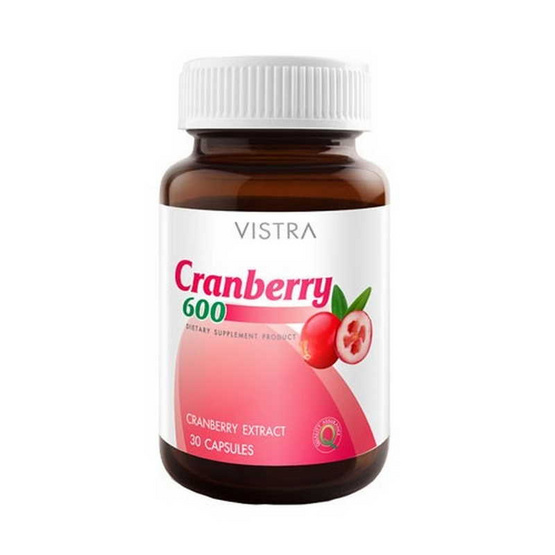 VISTRA Cranberry 600 แครนเบอร์รี่ 600 บรรจุ 30 แคปซูล VISTRA Cranberry 600 แครนเบอร์รี่ 600 บรรจุ 30 แคปซูล