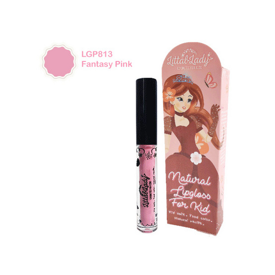 Littal Lady ลิปกลอสเด็กสีชมพูอมม่วง Littal Lady ลิปกลอสเด็กสีชมพูอมม่วง
