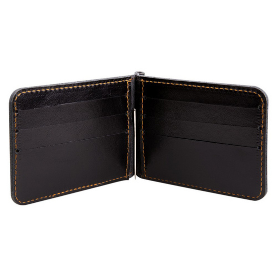 MOONLIGHT กระเป๋าหนีบแบงค์ หนังแท้ รุ่น Money Clip สีดำ MOONLIGHT กระเป๋าหนีบแบงค์ หนังแท้ รุ่น Money Clip สีดำ