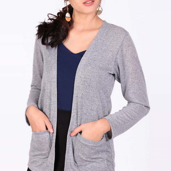 MIX ON เสื้อคลุมคาร์ดิแกน D-OUT-002 สีเทา MIX ON เสื้อคลุมคาร์ดิแกน D-OUT-002 สีเทา