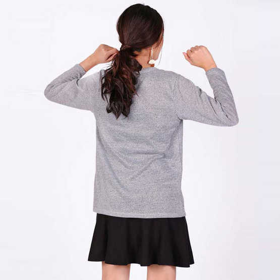 MIX ON เสื้อคลุมคาร์ดิแกน D-OUT-002 สีเทา MIX ON เสื้อคลุมคาร์ดิแกน D-OUT-002 สีเทา