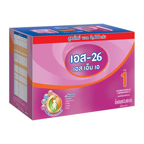 S-26 เอสเอ็มเอ นมผงดัดแปลงสำหรับทารก ช่วงวัยที่ 1 ขนาด 2400 กรัม S-26 เอสเอ็มเอ นมผงดัดแปลงสำหรับทารก ช่วงวัยที่ 1 ขนาด 2400 กรัม