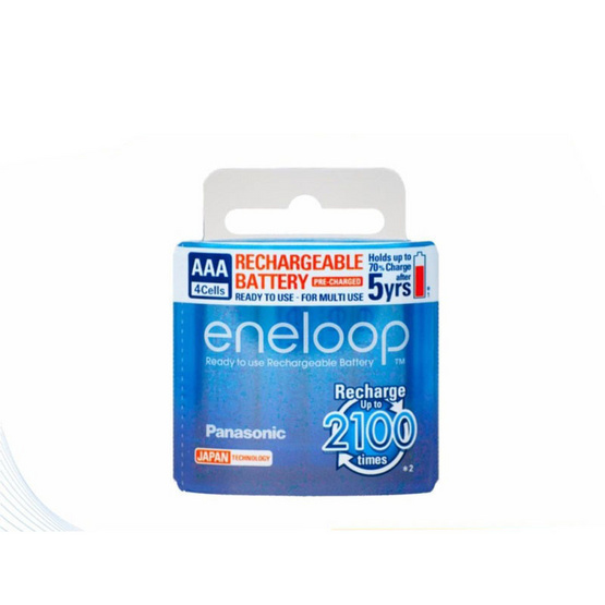 eneloop Rechargeable Battery ถ่านชาร์จ AAA รุ่น BK-4MCCE/4NT 4 ก้อน/แพ็ค (White) eneloop Rechargeable Battery ถ่านชาร์จ AAA รุ่น BK-4MCCE/4NT 4 ก้อน/แพ็ค (White)
