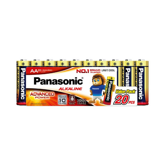 Panasonic ถ่านอัลคาไลน์ AA (20 ก้อน) รุ่น LR6T/20SL Panasonic ถ่านอัลคาไลน์ AA (20 ก้อน) รุ่น LR6T/20SL