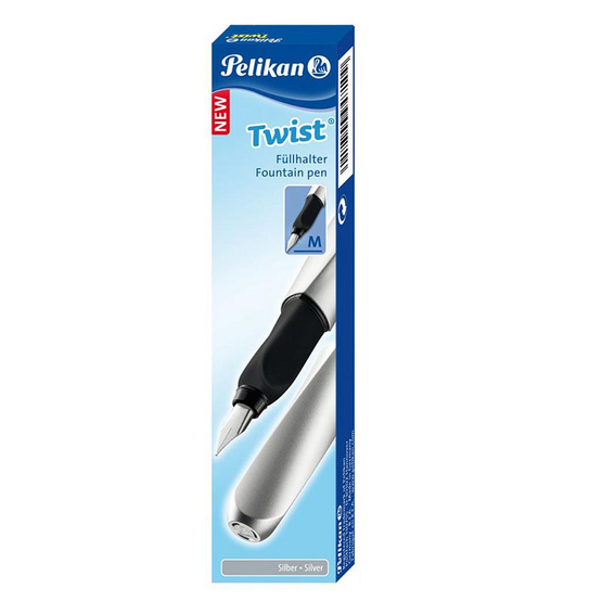 Pelikan ปากกาหมึกซึม Twist Silver (แถมฟรี! หมึกหลอด 2 กล่อง) Pelikan ปากกาหมึกซึม Twist Silver (แถมฟรี! หมึกหลอด 2 กล่อง)