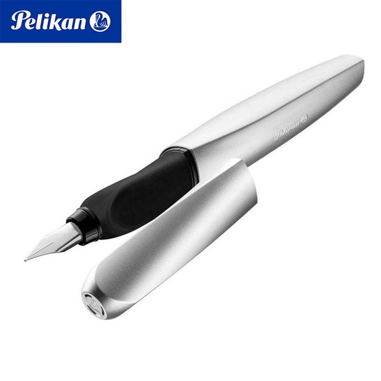 Pelikan ปากกาหมึกซึม Twist Silver (แถมฟรี! หมึกหลอด 2 กล่อง) Pelikan ปากกาหมึกซึม Twist Silver (แถมฟรี! หมึกหลอด 2 กล่อง)
