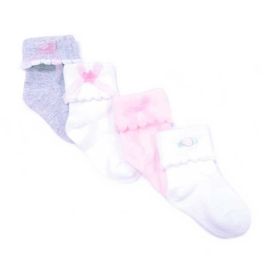 Blueberry Bon Bon ถุงเท้าเด็ก ลาย Lady Cuff w Bow คละสี Blueberry Bon Bon ถุงเท้าเด็ก ลาย Lady Cuff w Bow คละสี