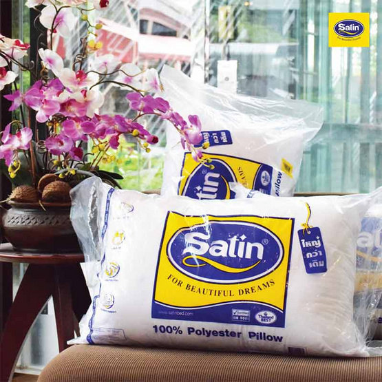 Satin หมอนหนุนใยสังเคราะห์ Satin หมอนหนุนใยสังเคราะห์
