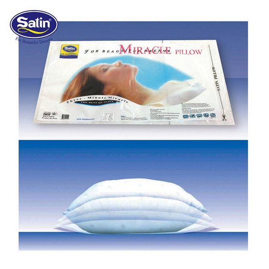 Satin หมอนหนุนสูญญากาศ Miracle Pillow ขนาด 19” x 28” Satin หมอนหนุนสูญญากาศ Miracle Pillow ขนาด 19” x 28”