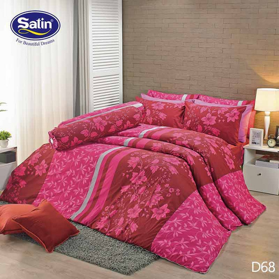 Satin ผ้าปูที่นอน ลาย D68 Satin ผ้าปูที่นอน ลาย D68