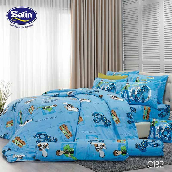 Satin Junior ผ้าปูที่นอน ลาย C132 Satin Junior ผ้าปูที่นอน ลาย C132