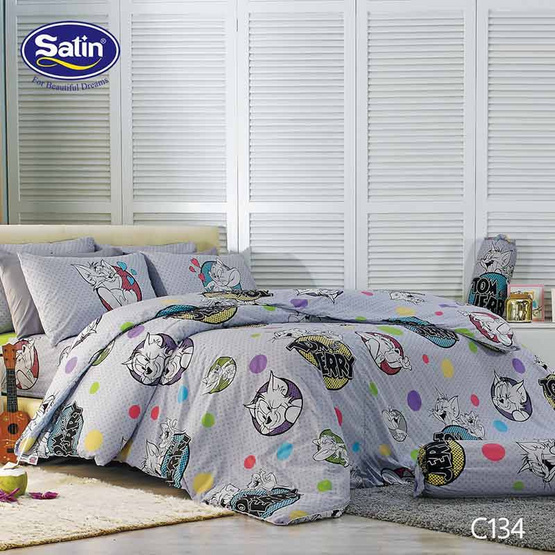 Satin Junior ผ้าปูที่นอน ลาย C134 Satin Junior ผ้าปูที่นอน ลาย C134