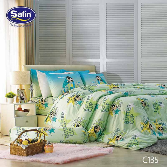 Satin Junior ผ้าปูที่นอน ลาย C135 Satin Junior ผ้าปูที่นอน ลาย C135