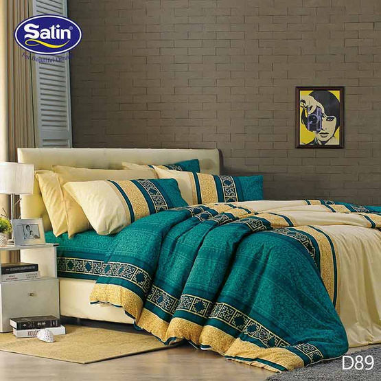 Satin ผ้าปูที่นอน ลาย D89 Satin ผ้าปูที่นอน ลาย D89