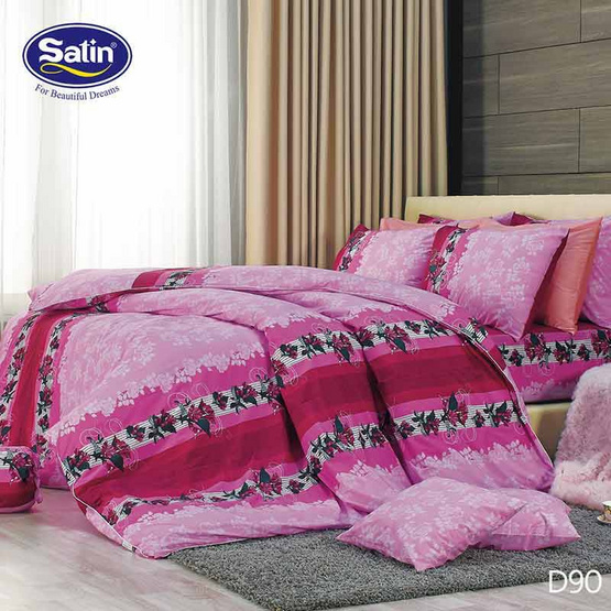 Satin ผ้าปูที่นอน ลาย D90 Satin ผ้าปูที่นอน ลาย D90