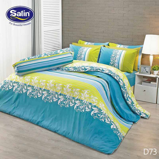Satin ผ้านวม + ผ้าปูที่นอน ลาย D73 Satin ผ้านวม + ผ้าปูที่นอน ลาย D73