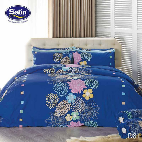 Satin ผ้านวม + ผ้าปูที่นอน ลาย D81 Satin ผ้านวม + ผ้าปูที่นอน ลาย D81