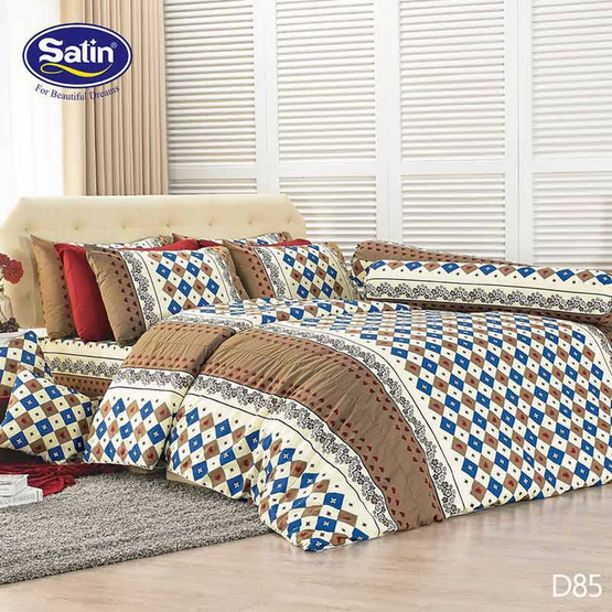 Satin ผ้านวม + ผ้าปูที่นอน ลาย D85 Satin ผ้านวม + ผ้าปูที่นอน ลาย D85
