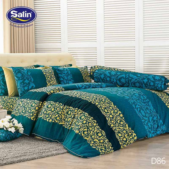Satin ผ้านวม + ผ้าปูที่นอน ลาย D86 Satin ผ้านวม + ผ้าปูที่นอน ลาย D86