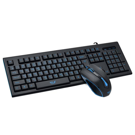 MD-TECH Combo Set Keyboard & Mouse USB K16+61 - Black/BLUE MD-TECH Combo Set Keyboard & Mouse USB K16+61 - Black/BLUE