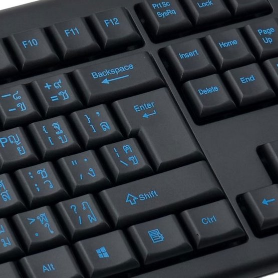 MD-TECH Combo Set Keyboard & Mouse USB K16+61 - Black/BLUE MD-TECH Combo Set Keyboard & Mouse USB K16+61 - Black/BLUE