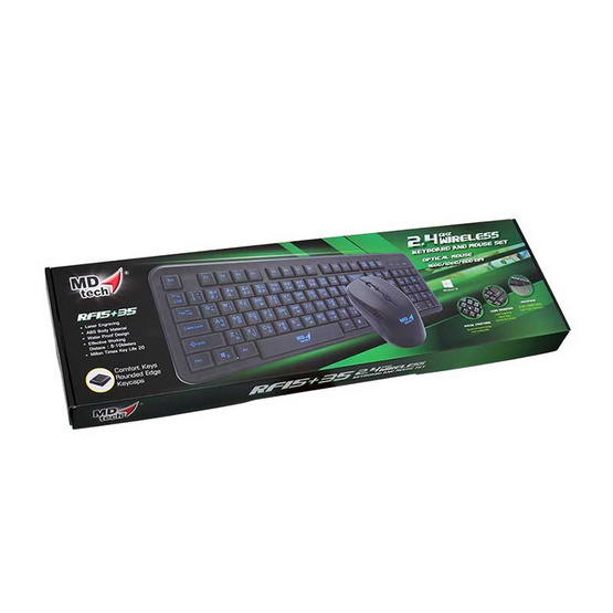 MD-TECH Wireless Combo Set Keyboard & Mouse RF-K15+M35 MD-TECH Wireless Combo Set Keyboard & Mouse RF-K15+M35