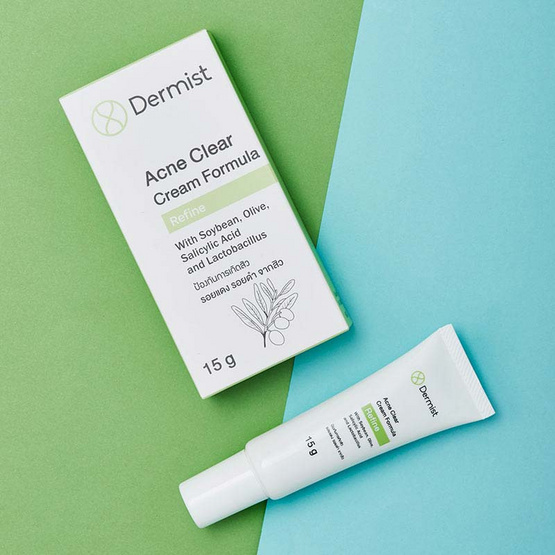 Dermist Acne Clear Cream Formula เดอร์มิสท์ ครีมแต้มสิว 15 g Dermist Acne Clear Cream Formula เดอร์มิสท์ ครีมแต้มสิว 15 g